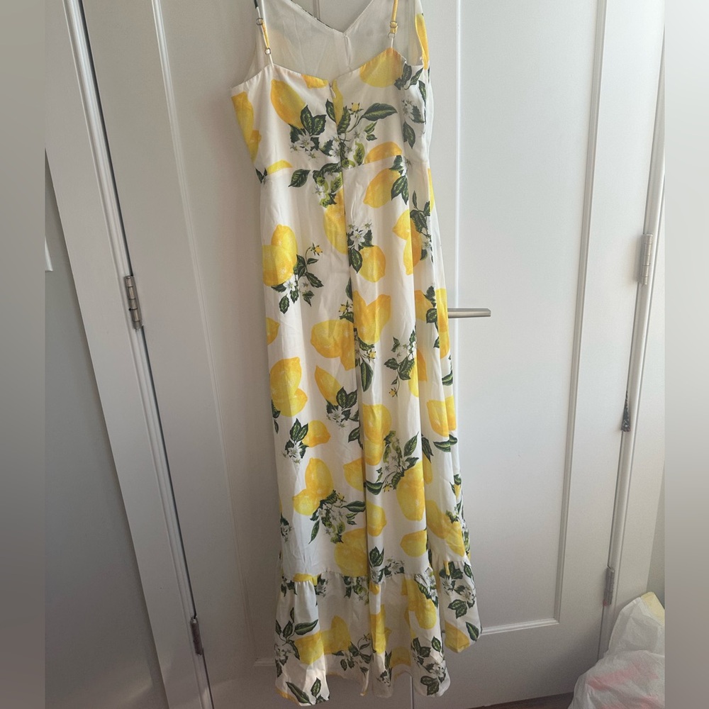 Lulus Lemon Print High-Low Dress - Picture 3 of 5